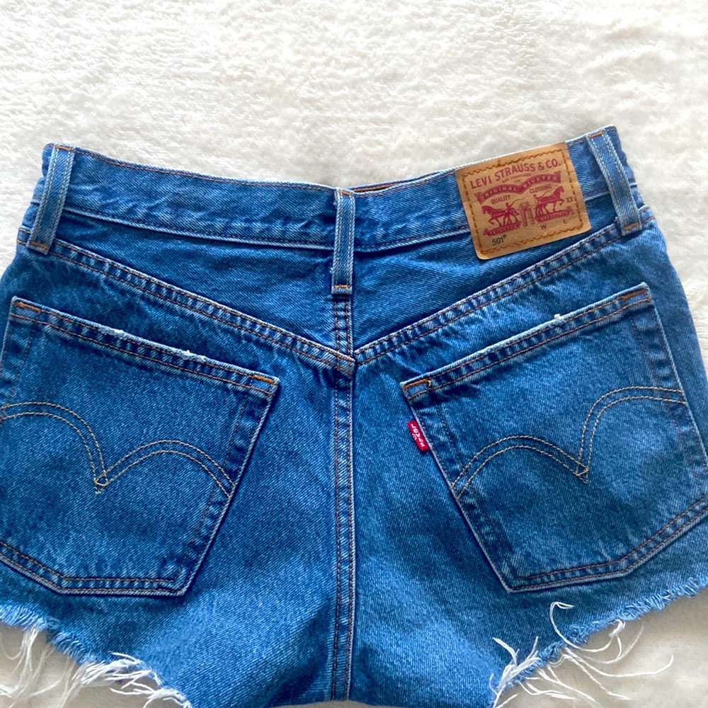 Womens Levi’s High Rise Denim Shorts (Style 501)